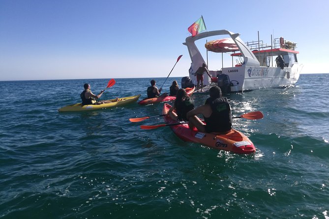 2-hour Kayak Tour of Ponta da Piedade Caves and Beaches - Entering the caves and narrow coves