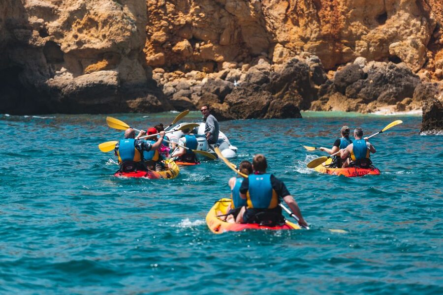 Albufeira: Algarve Kayak and Coastline Tour - Guides, organization, and the feel of the outing