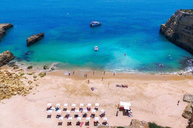 Albufeira Beach BBQ with Caves and Coastline Cruise with Open Bar - From Albufeira Marina to the Algarve Coast