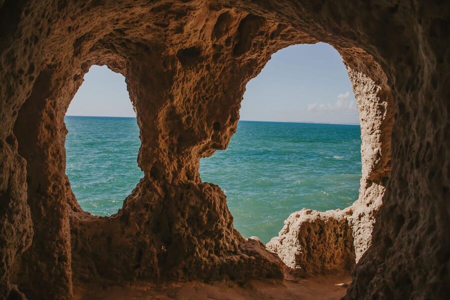 Albufeira: Benagil, Algar Seco, Marinha, and 7 Valleys Tour - Benagil Cave from above, not from the water