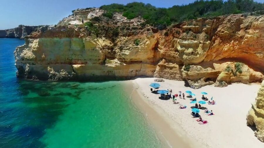 Albufeira: Catamaran Cruise with BBQ & Open Bar on the Beach - Swimming, sun, and the return to Albufeira