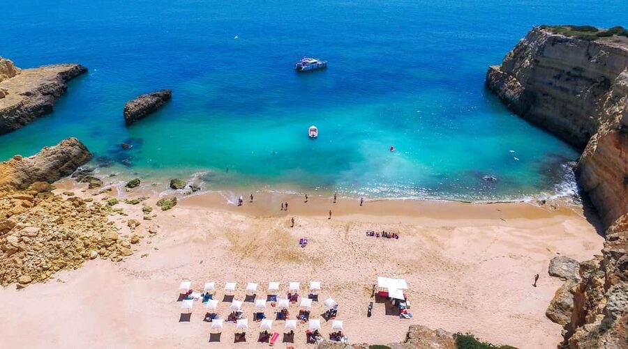 Albufeira: Sightseeing Cruise with Beach BBQ and Open Bar - The cave and coastline sightseeing portion