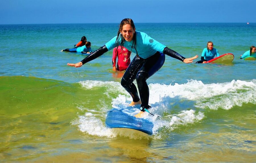 Albufeira: Surfing Lesson at Galé Beach - Meeting the Surf4Fun Team by the Pier
