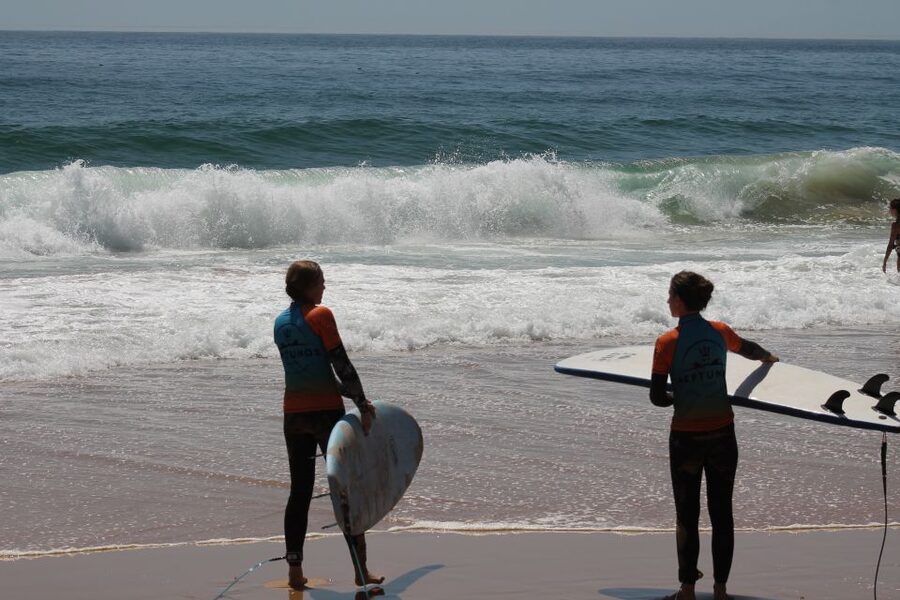 Algarve: Group Surfing Lesson - The dry-land lesson comes first
