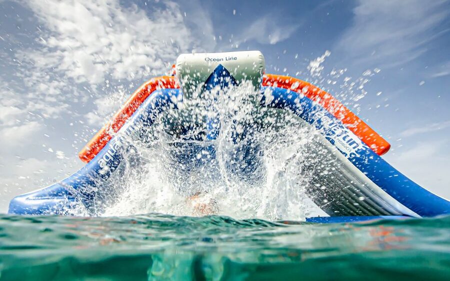 Armação de Pêra: Inflatable Waterpark Entry Ticket - Tackling the seven inflatable elements