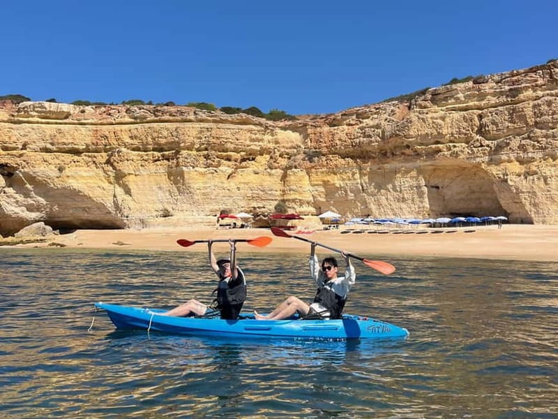 Benagil Kayak Tour: Explore Secret Caves with Licensed Guide - Entering Benagil Cave by kayak