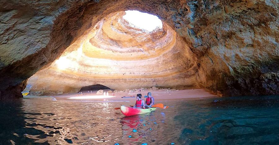 Benagil: Kayaking Adventure in Benagil Caves & Marinha Beach - Smaller caves, Marinha Beach, and the open coast