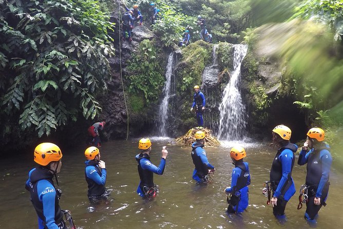 Canyoning Experience at Ribeira Grande - The approach walk and first steps into the river