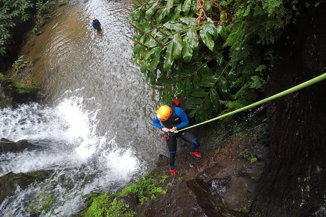 Canyoning Experience at Ribeira Grande - Rappelling down the waterfalls