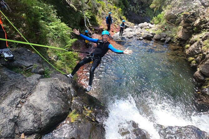 Canyoning in Madeira Island- Level 1 - Walking the stream and reaching the first rappel