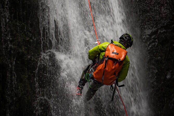 Canyoning Madeira Island - Level One - Getting fitted with the provided canyoning gear