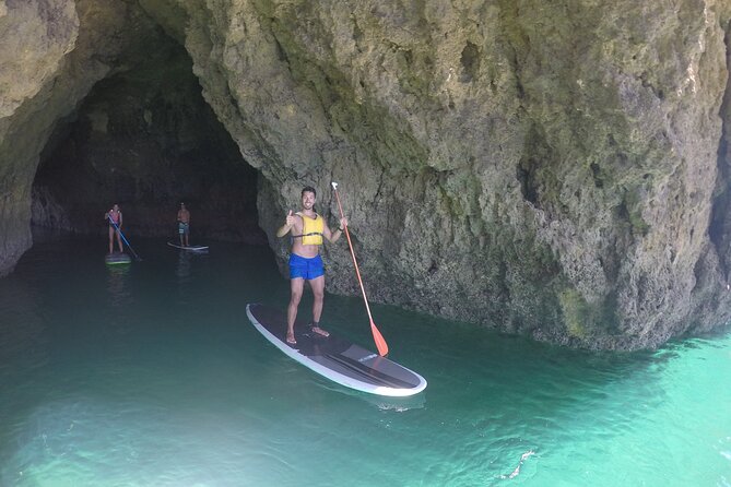 Cliffs & Caves Stand Up Paddle Adventure - Paddling beside Albufeira’s cliffs