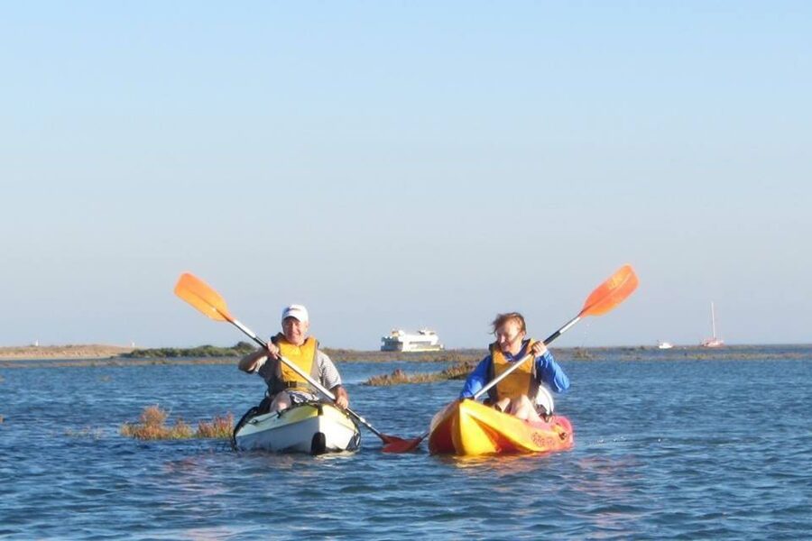 Faro: Kayak Hire in Ria Formosa Natural Park - The beach route and the return journey