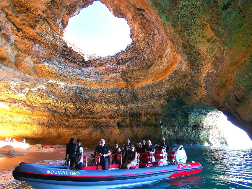 From Albufeira: Benagil Caves and Dolphins Guided Boat Tour - A fun crew, not just a boat transfer