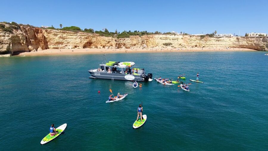 From Albufeira: Benagil Hidden Caves Tour by Kayak - From Albufeira Marina to the Benagil coast