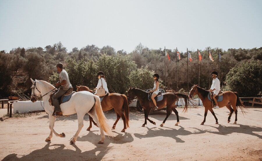 From Albufeira: Horse Riding Tour with Pickup - Riding through the countryside near the lagoon