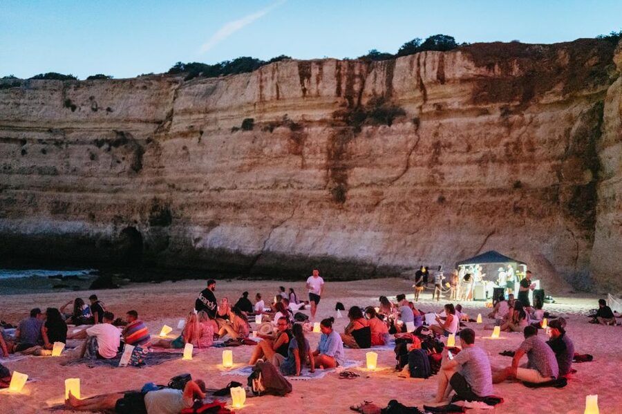 From Albufeira: Sunset Cruise and Beach BBQ with Open Bar - Coastal views near São Rafael and the beach transfer
