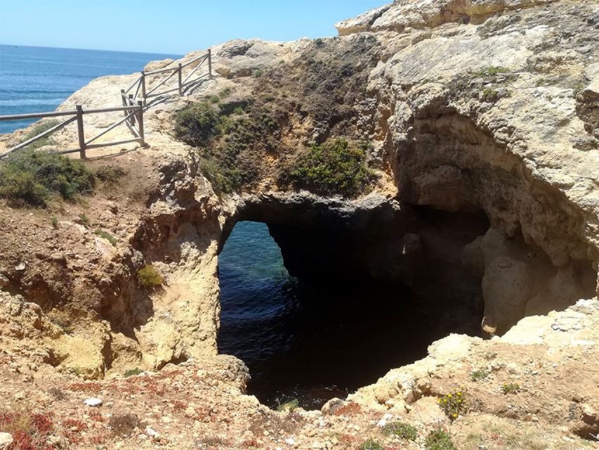 From Faro: 7 Valleys Hiking, Benagil Cave, & Snorkeling Tour - Marinha Beach and its heart-shaped arch