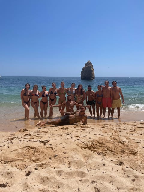 From Faro: Benagil, Algar Seco, 7 Hanging Valleys, & Marinha - Marinha Beach and 105 minutes by the water