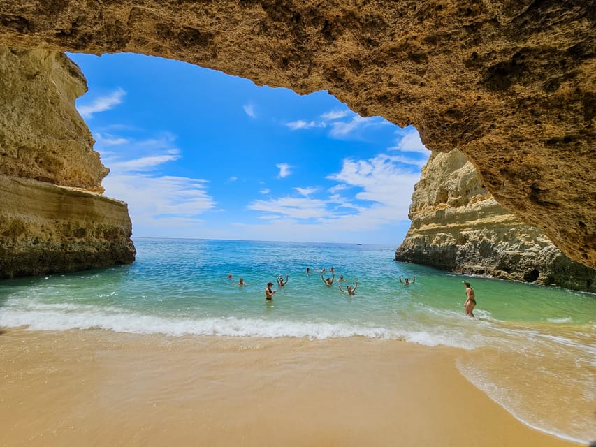 From Faro: Benagil Cave, Marinha Beach, Algar Seco & More - Secret caves, rock paths, and photo stops