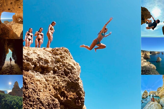 From Faro: Benagil, Marinha Beach, 7 Hanging Valleys, Algar Seco - Benagil offers the first big coastal views