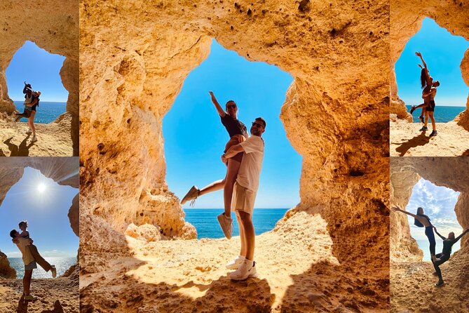 From Faro: Benagil, Marinha Beach, 7 Hanging Valleys, Algar Seco - Algar Seco reveals a different kind of coastline