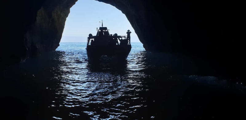 From Lagos: Benagil Caves Catamaran Cruise - The ride past Pintadinho, Paradise, and Carvoeiro