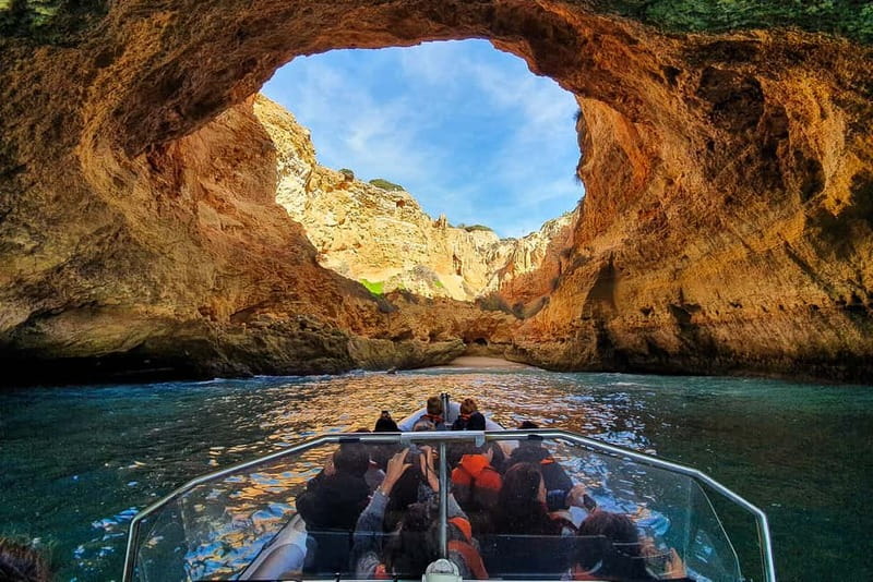 From Lagos: Benagil Caves Speedboat Adventure - The speedboat ride along the Algarve coast
