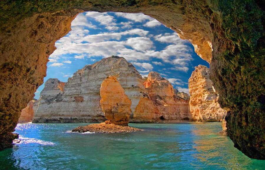 From Lagos: Cruise to the Caves of Ponta da Piedade - Leaving Lagos Marina for the open coast
