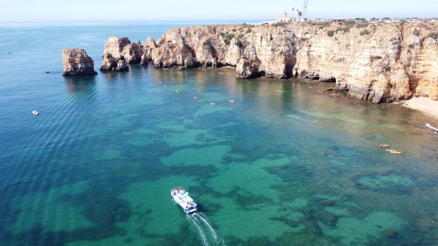 From Lagos: Kayak Experience in Ponta da Piedade - Riding out toward Ponta da Piedade