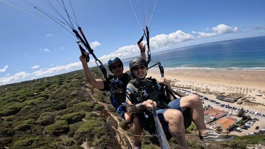 From Lisbon: Paragliding Tandem Flight - Getting ready: shoes, safety, and the first run