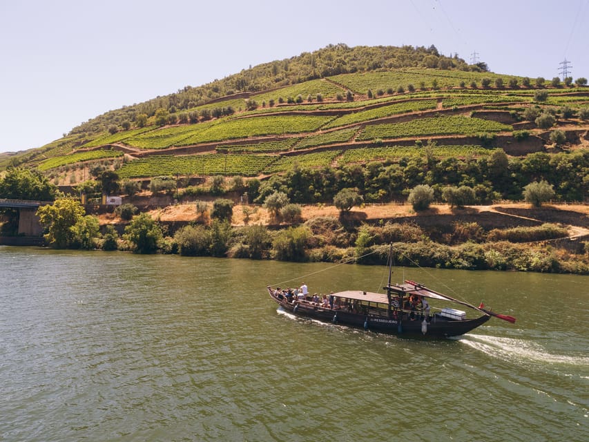 From Pinhão: Douro Valley Rabelo Boat Tour with Port Wine - Quinta dos Malvedos and the approach to Tua