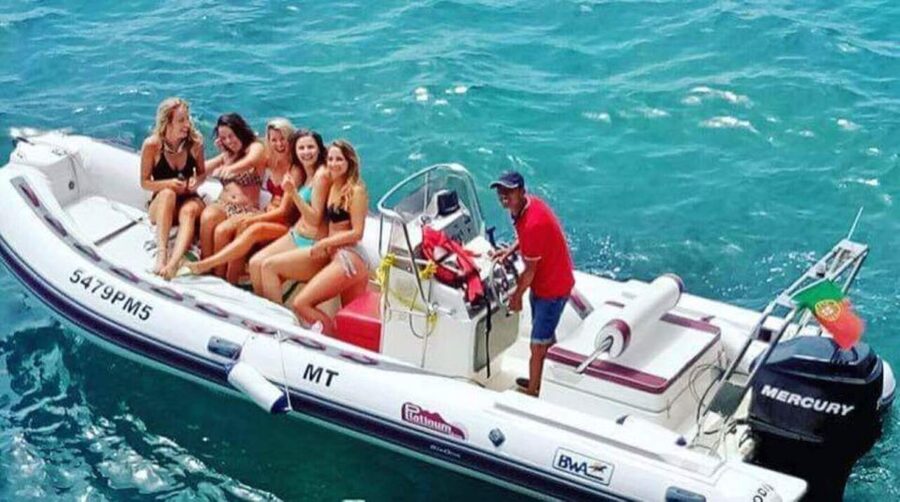 From Portimão: Benagil Caves Guided Speedboat Tour - Following the coast toward Carvoeiro