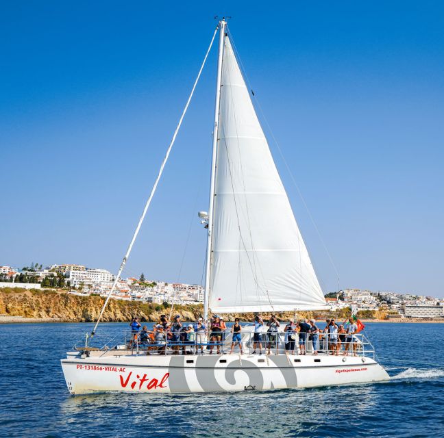 From Vilamoura: Sunset Catamaran Experience - Final call: book it for the sunset, not a guaranteed swim