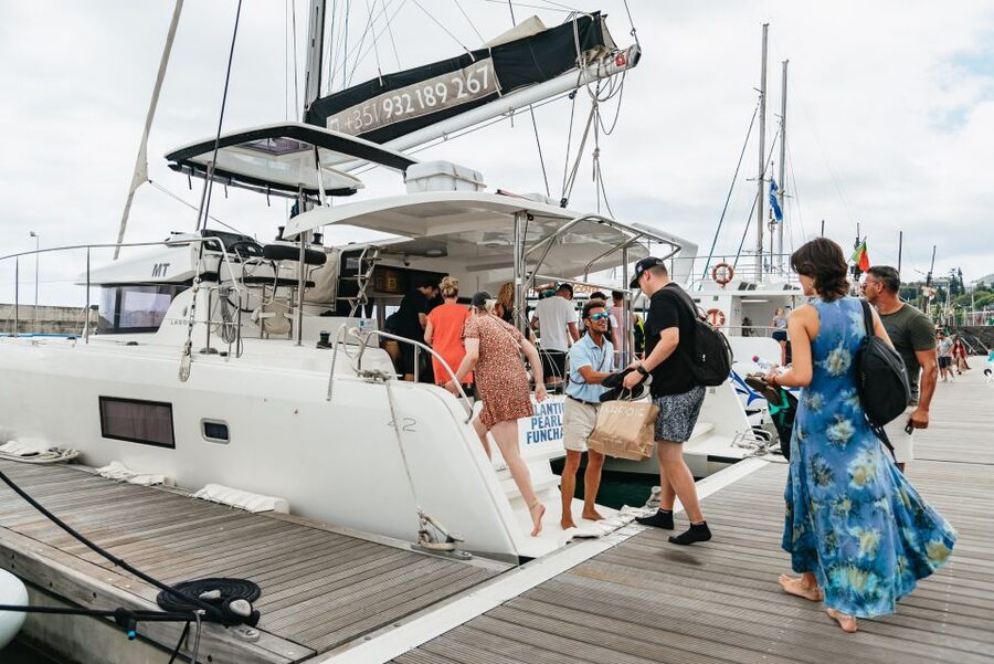 Funchal Bay: Dolphin & Whale Watch Luxury Catamaran Cruise - The first 45 minutes: leaving Funchal for open water