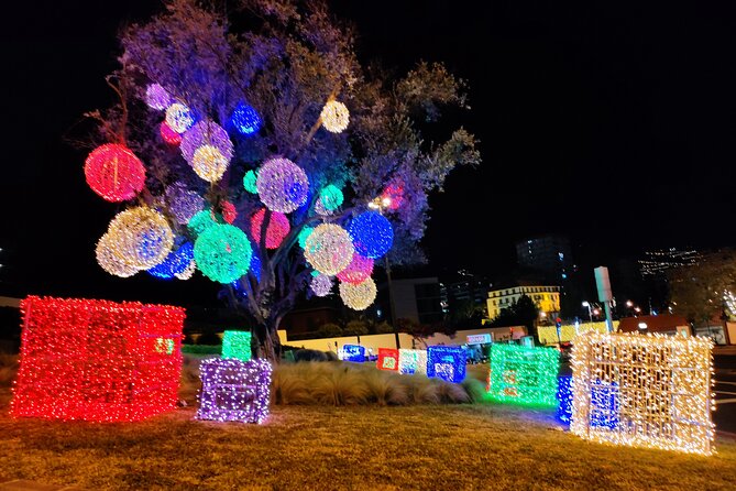 Funchal Christmas lights sightseeing night tour - Old Town streets and the wider route