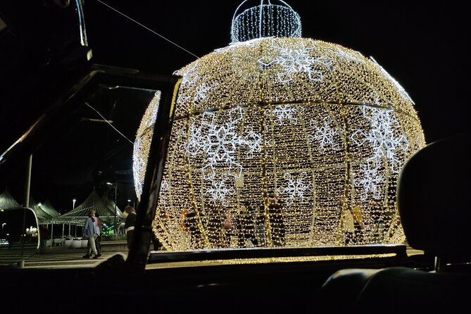 Funchal Christmas lights sightseeing night tour - Passing the Farmers Market