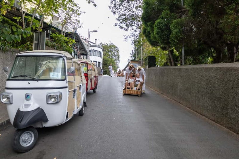 Funchal: Guided Tuk Tuk Tour to Toboggan Rides & Old Town - Funchal Old Town, seen from a small vehicle