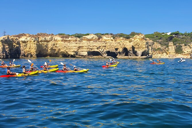 Guided Kayak Tour: Exploring Benagil Caves - The beach swim and the return to the catamaran