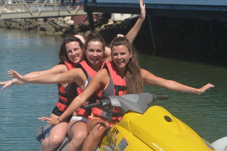 Jet Ski Rental in Vilamoura - Riding a Yamaha Waverunner outside Vilamoura Marina