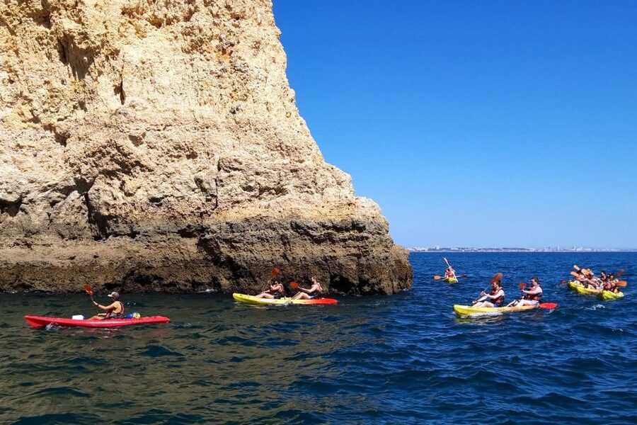 Lagos: Guided Kayak Tour - Entering the caves and rock arches of Ponta da Piedade