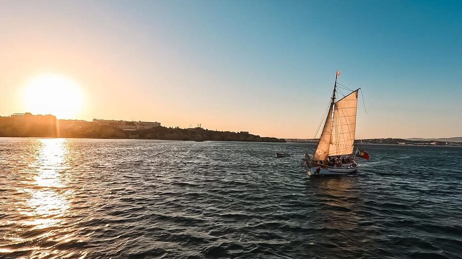 Lagos: Sunset Sail aboard a Traditional Boat with Prosecco - The sunset itself, then the glowing return