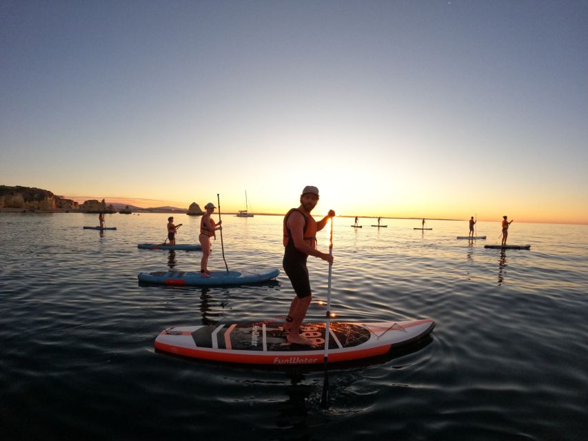 Lagos SUP Caves&Grottoes Tour at Sunrise, Ponta da Piedade - Paddling from D. Ana Beach toward the caves