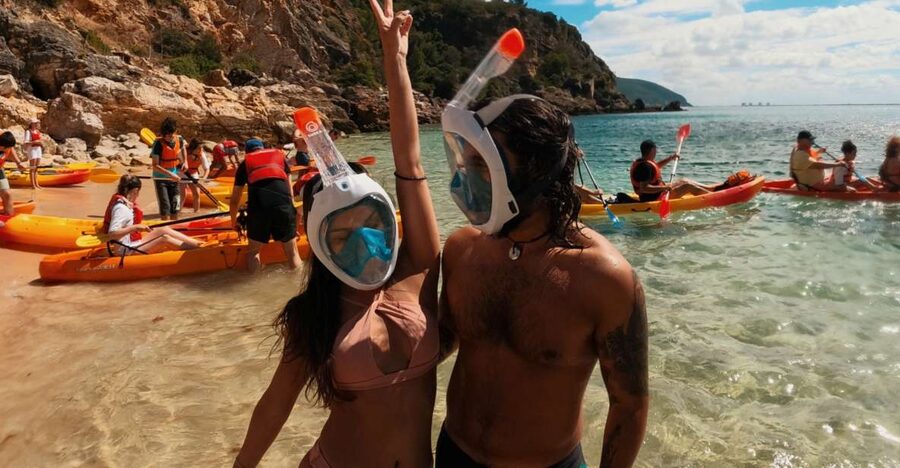 Lisbon: Arrábida Kayak & Wild Beach Snorkeling with Pickup - Key points at a glance
