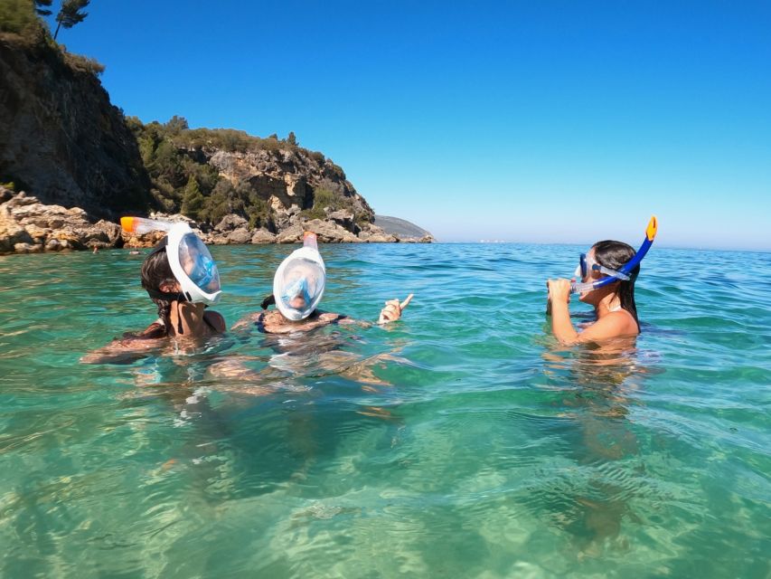 Lisbon: Arrábida Kayak & Wild Beach Snorkeling with Pickup - Snorkeling at a wild beach