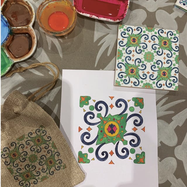 Lisbon: Azulejos' Design Create Your Own Tile Workshop - Building a design with the Formettes method