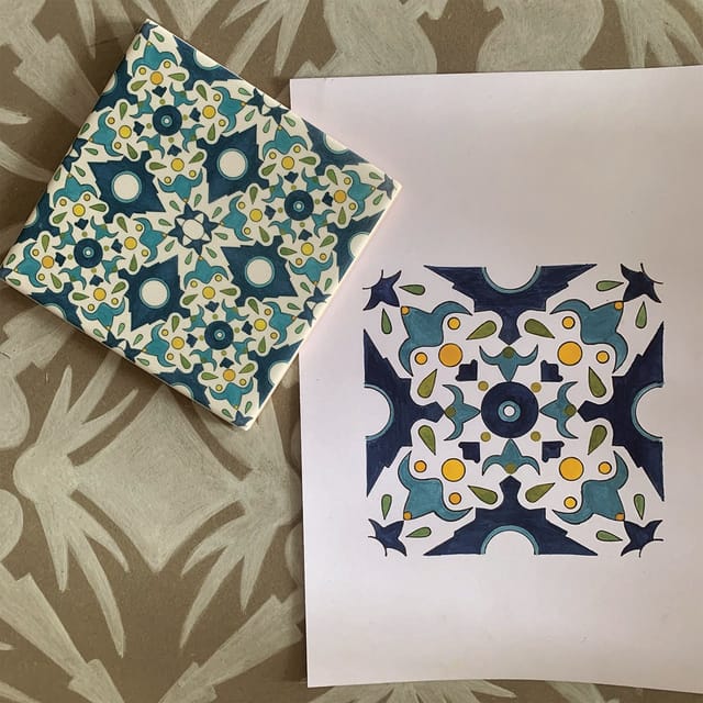 Lisbon: Azulejos' Design Create Your Own Tile Workshop - How your drawing becomes a ceramic tile