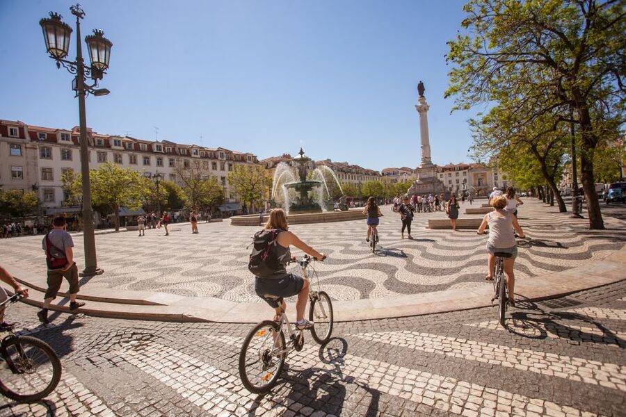Lisbon Bike Tour: Downhill Downtown Lisbon to Belém - Making the return from Belém