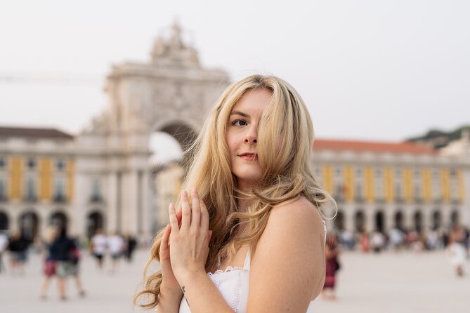 Lisbon Cinematic Photoshoot with Top-Rated Photographer - Praça do Comércio to the Bica Funicular