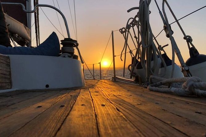 Lisbon: Daylight or Sunset on a Vintage Sailboat - Praça do Comércio and the old city view
